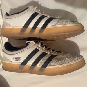 Authentic Bad Bunny Adidas Benito White and Black Men's Shoes